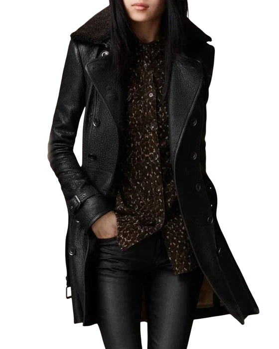 EZORA – Podšitý kožený kabát