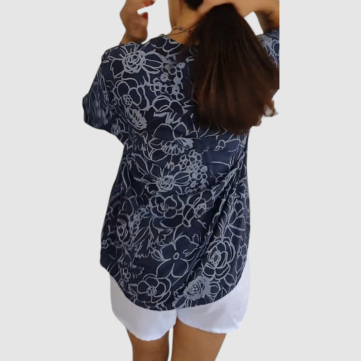 Jasmína - Halenka s květinovým potiskem