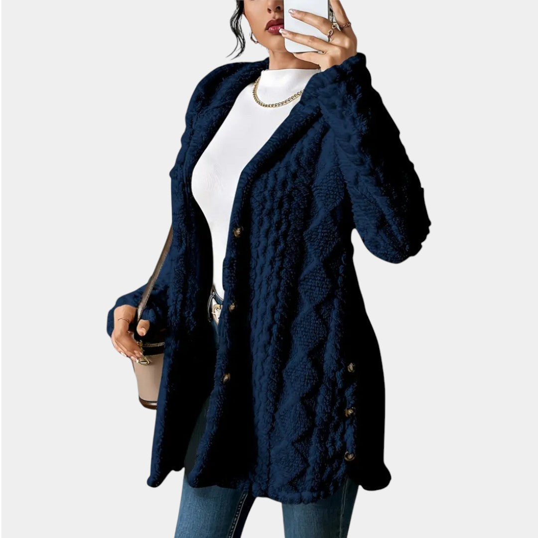 Štěpánka - Plyšový kardigan s kapucí