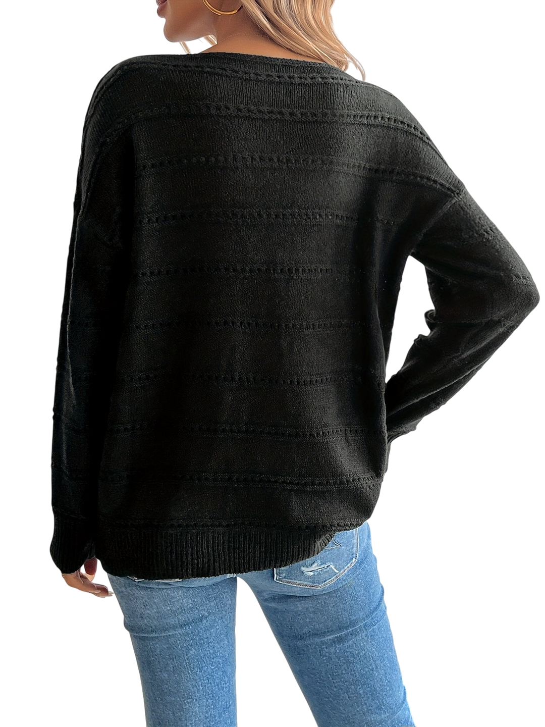 EZORA - Elegantní prošívaný svetr