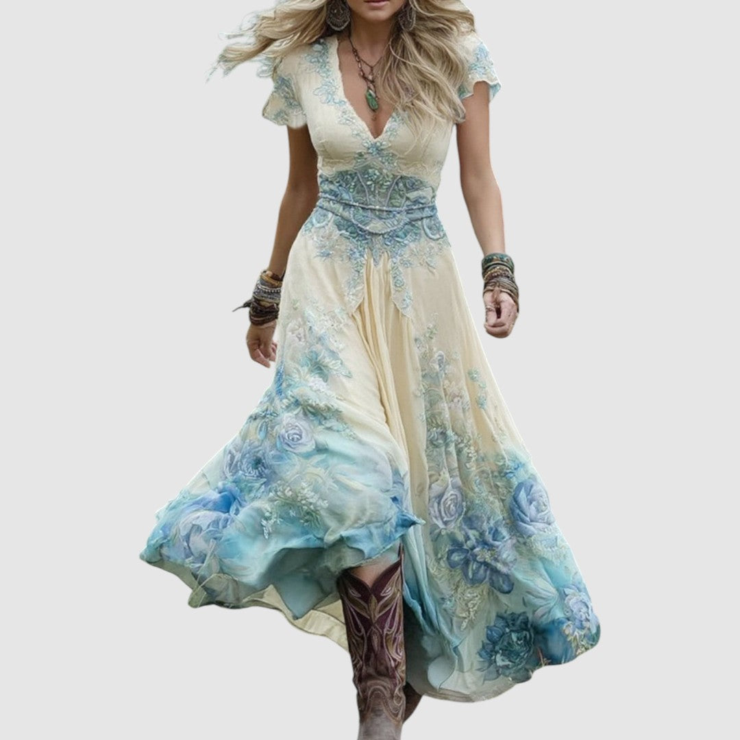 Kristýna - Elegantní květinové šaty