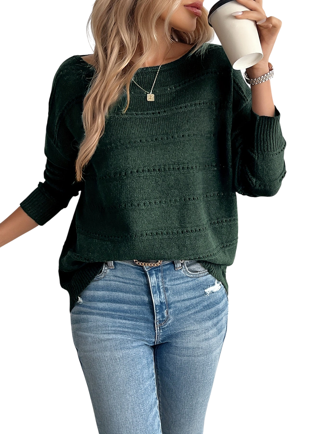 EZORA - Elegantní prošívaný svetr