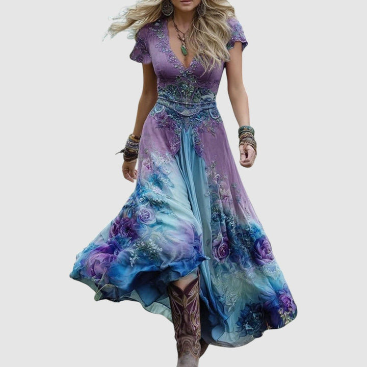 Kristýna - Elegantní květinové šaty