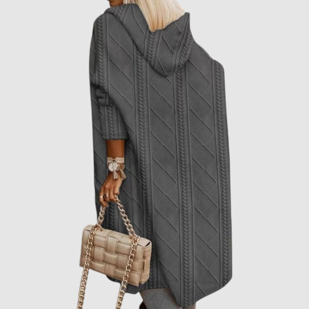 Lucie - Dlouhý kardigan s kapucí