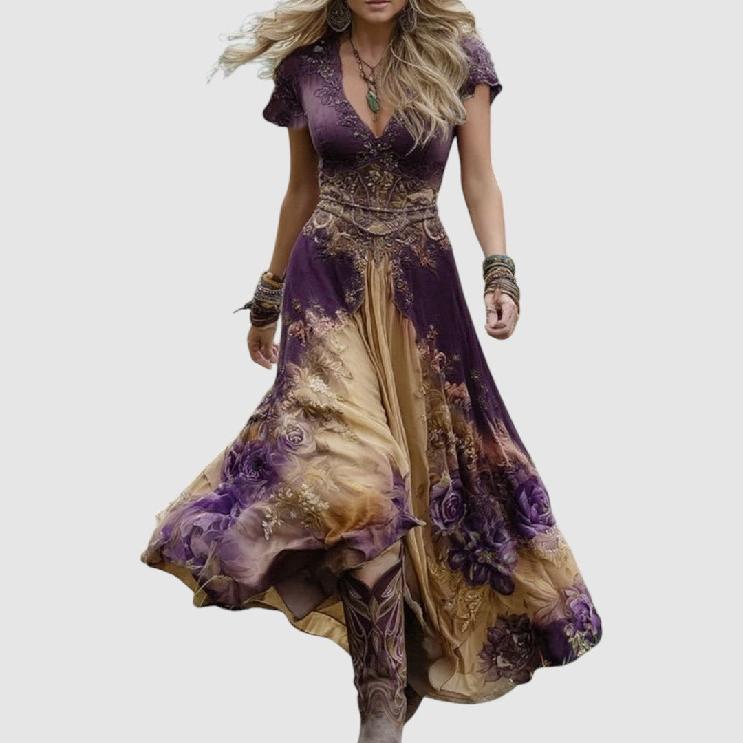 Kristýna - Elegantní květinové šaty