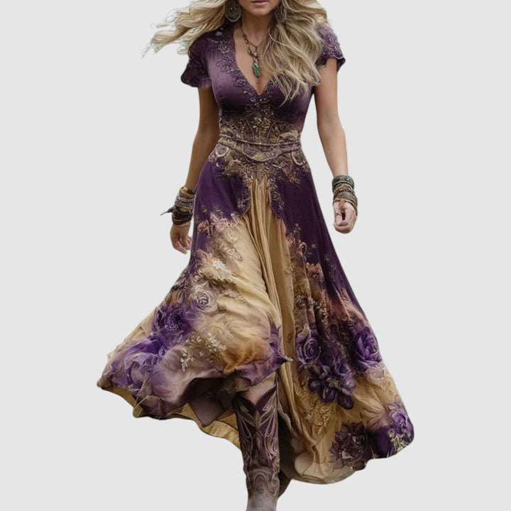 Kristýna - Elegantní květinové šaty