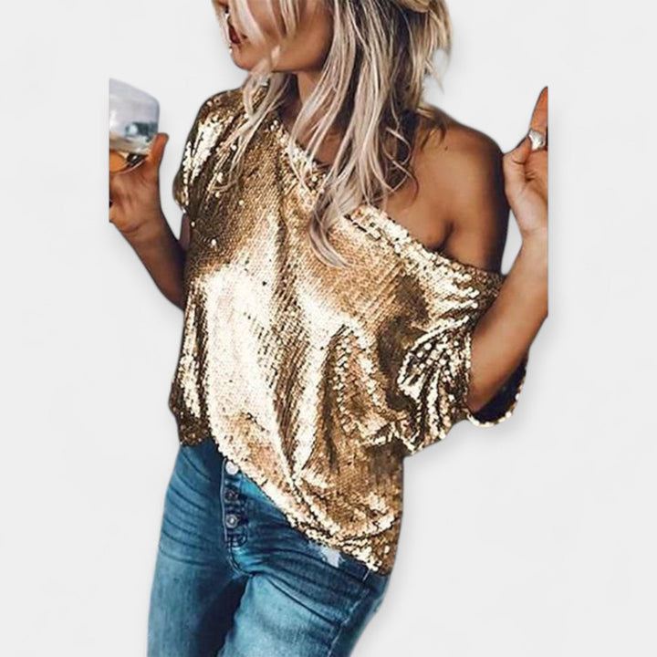 Natálie - Hedvábná blůza s flitry