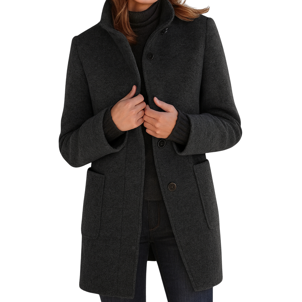 EZORA – Dámský kabát s vysokým límcem