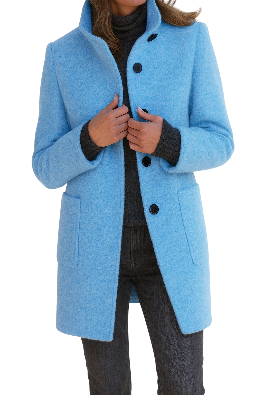 EZORA – Dámský kabát s vysokým límcem