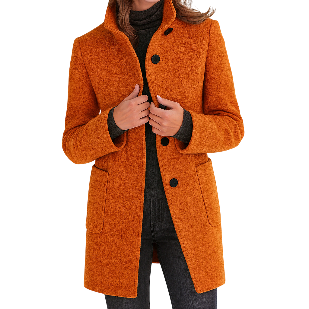 EZORA – Dámský kabát s vysokým límcem