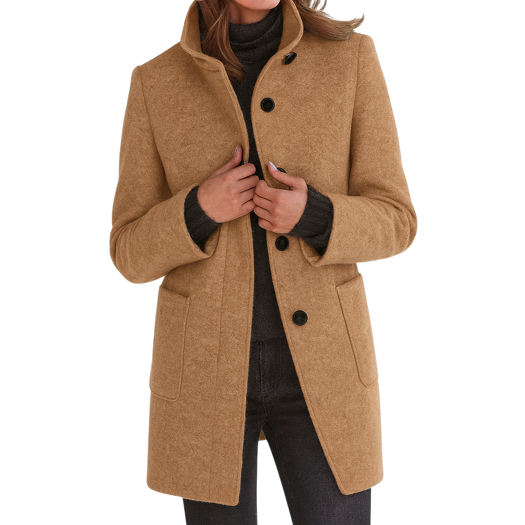 EZORA – Dámský kabát s vysokým límcem