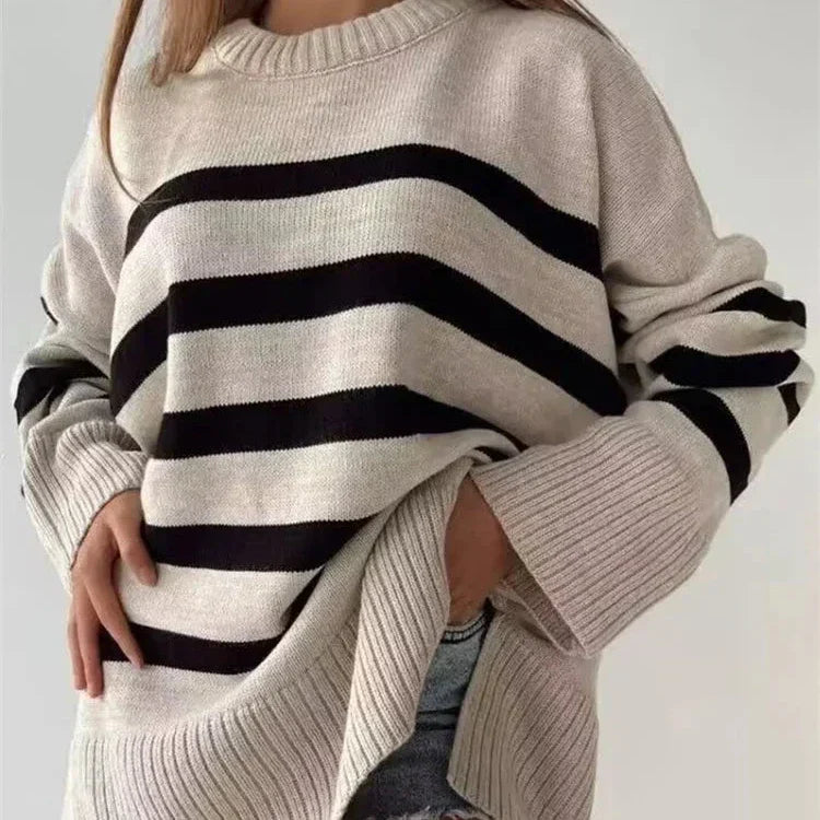 EZORA - Klasický pruhovaný svetr Florence