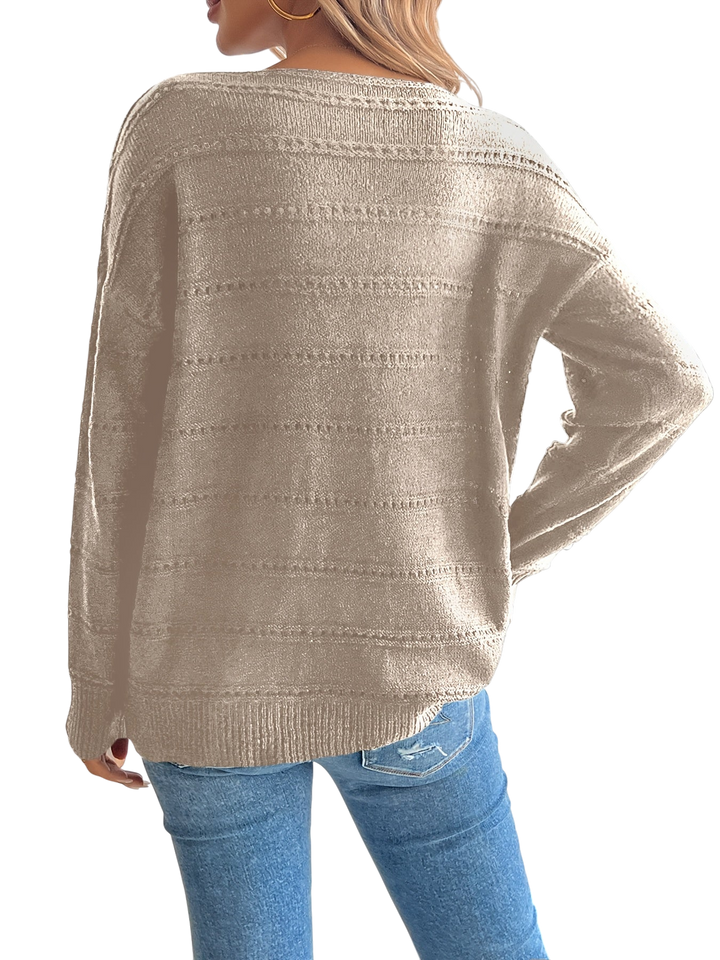 EZORA - Elegantní prošívaný svetr