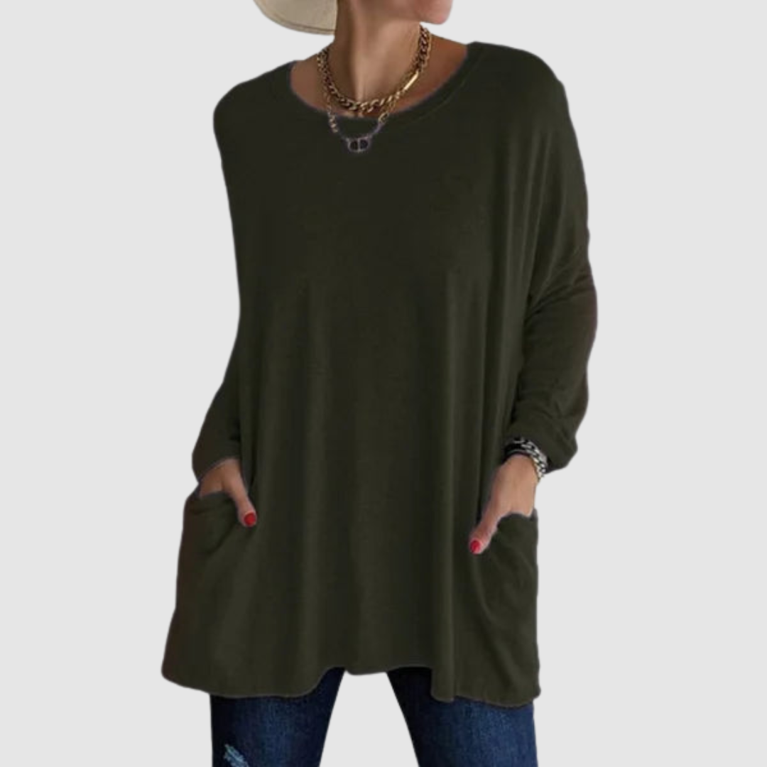 Anna - Pohodlný top s dlouhým rukávem