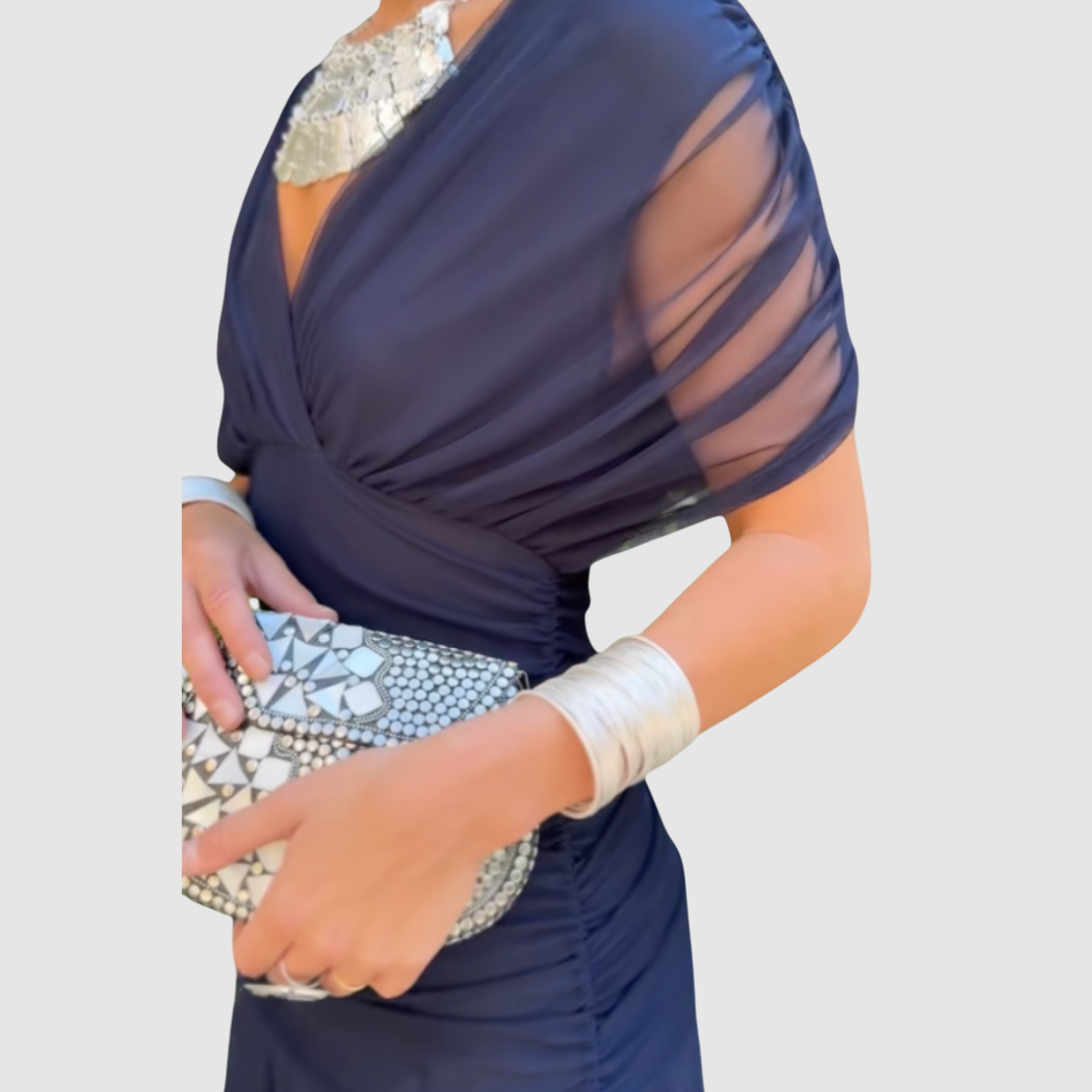 Lucie - Elegantní šaty s výstřihem do V