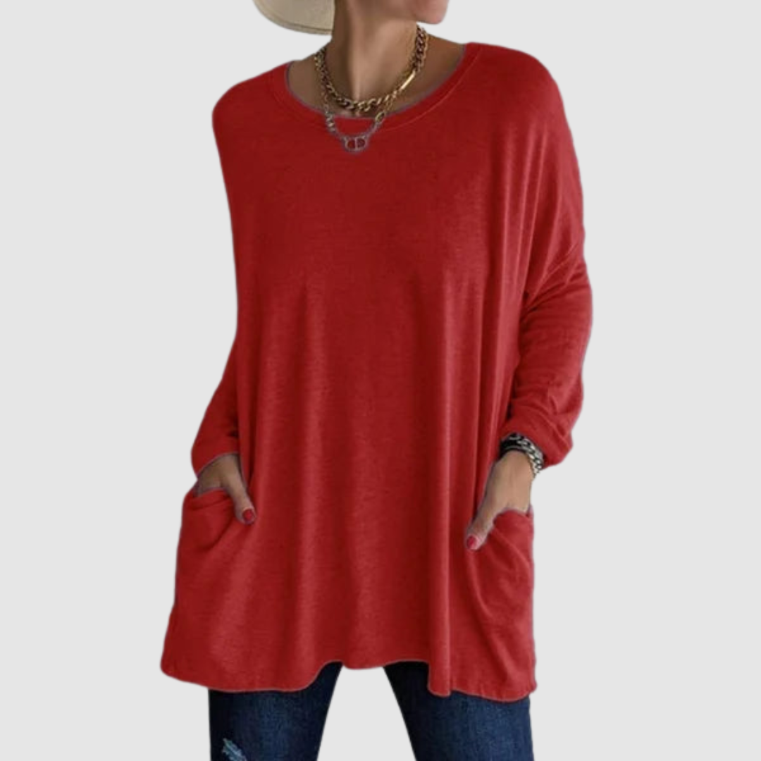 Anna - Pohodlný top s dlouhým rukávem