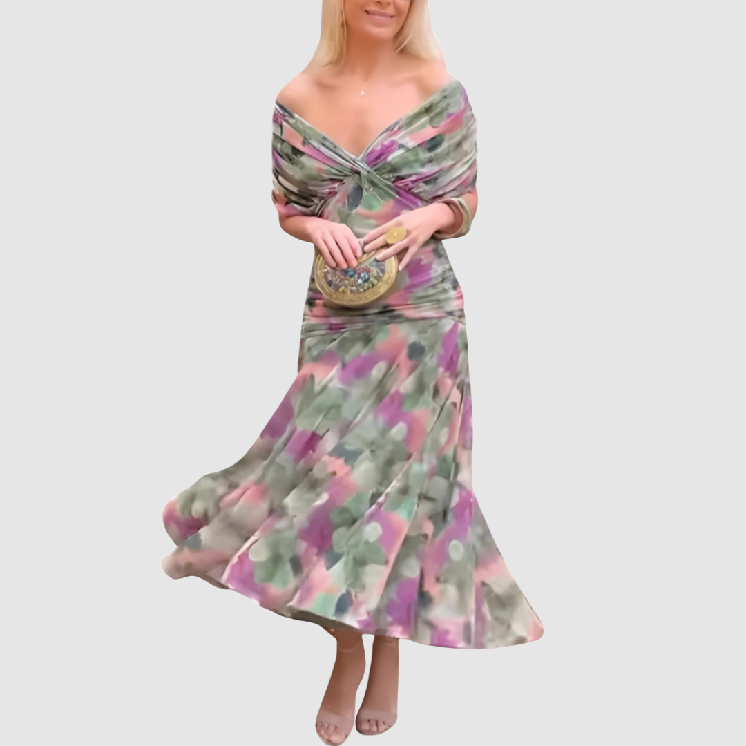 Lucie - Elegantní šaty s výstřihem do V