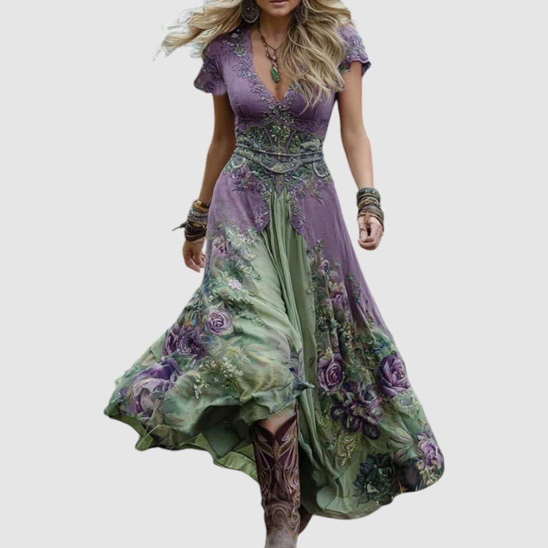 Kristýna - Elegantní květinové šaty