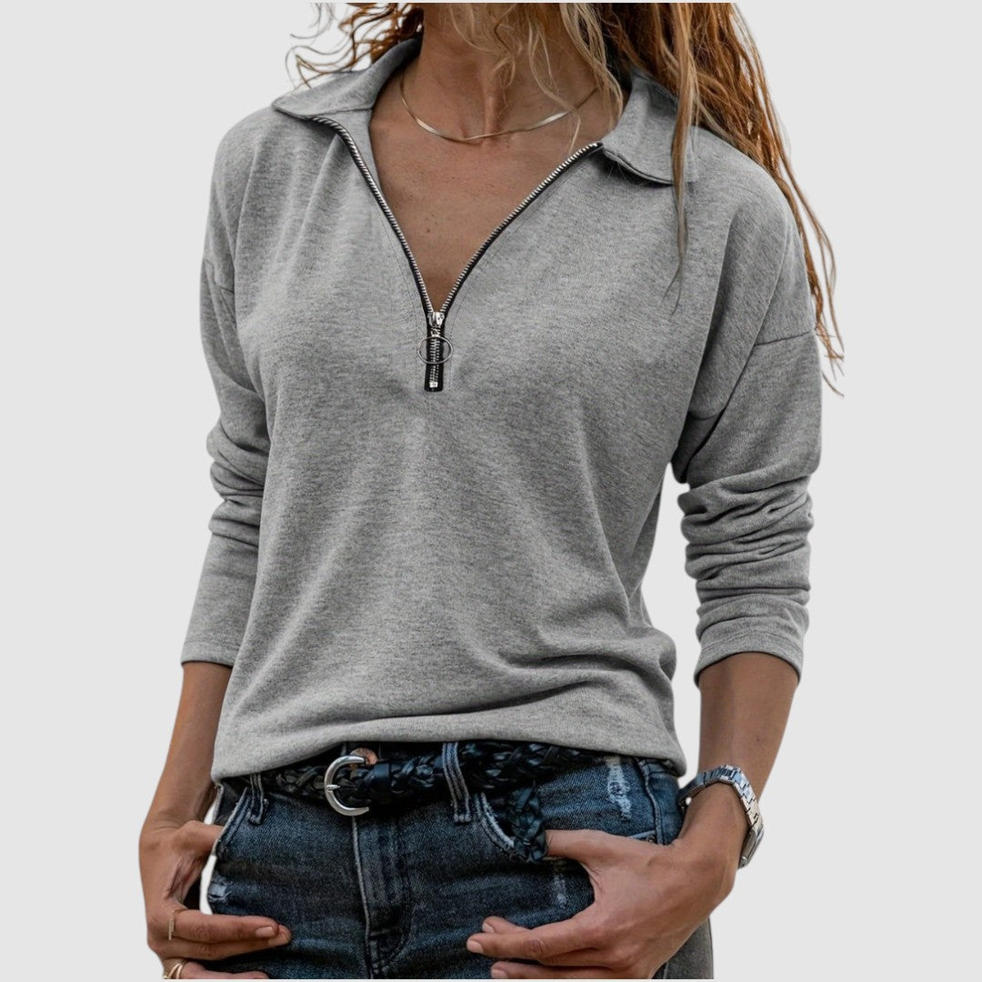 Zuzana - Dámská mikina s polovičním zipem