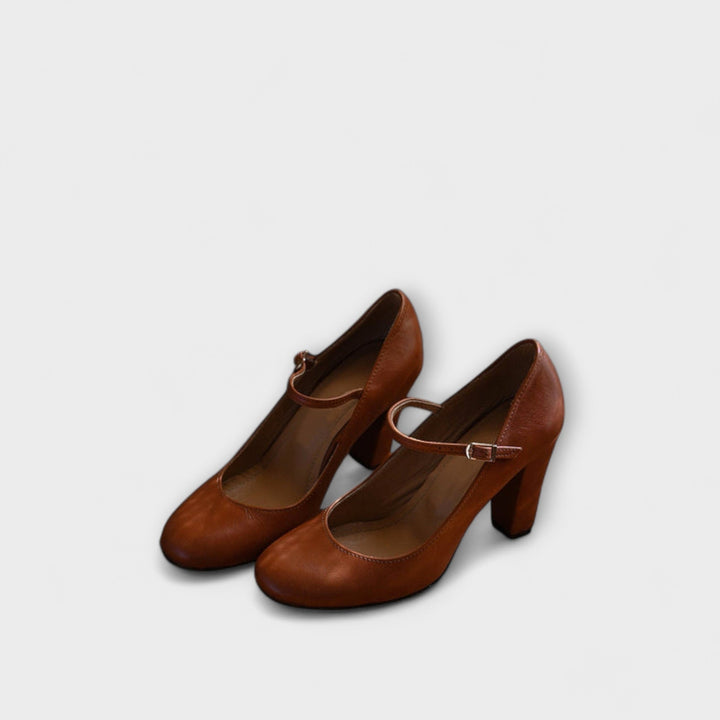 Stella - Dámské lodičky na podpatku s páskem přes nárt