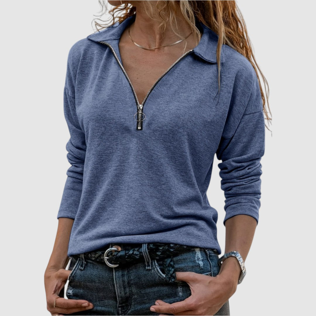 Zuzana - Dámská mikina s polovičním zipem