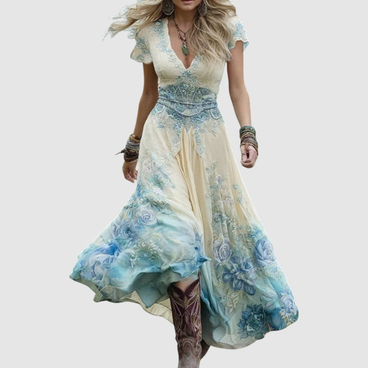 Kristýna - Elegantní květinové šaty