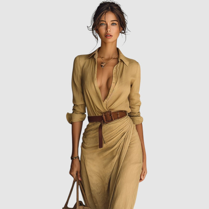 Josefína - Maxi zavinovací šaty