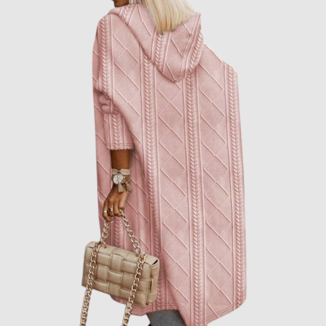 Lucie - Dlouhý kardigan s kapucí