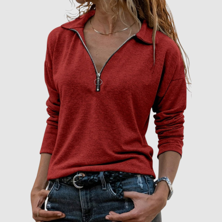 Zuzana - Dámská mikina s polovičním zipem