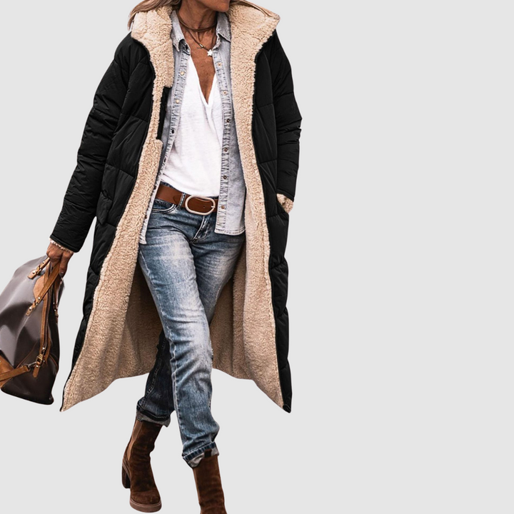Laura - Zimní kabát s oboustranným střihem