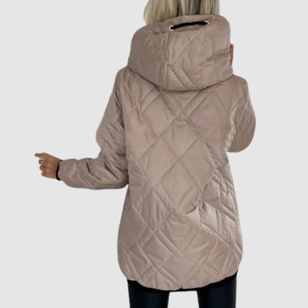 Zuzana - Prošívaná bunda s kapucí na zip