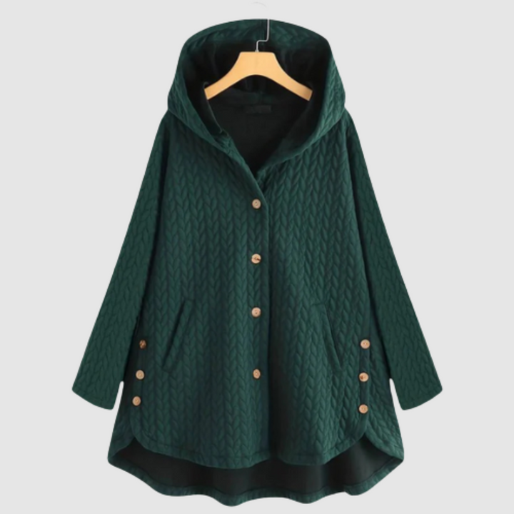 Zuzana - Prošívaný kabát s kapucí a knoflíky