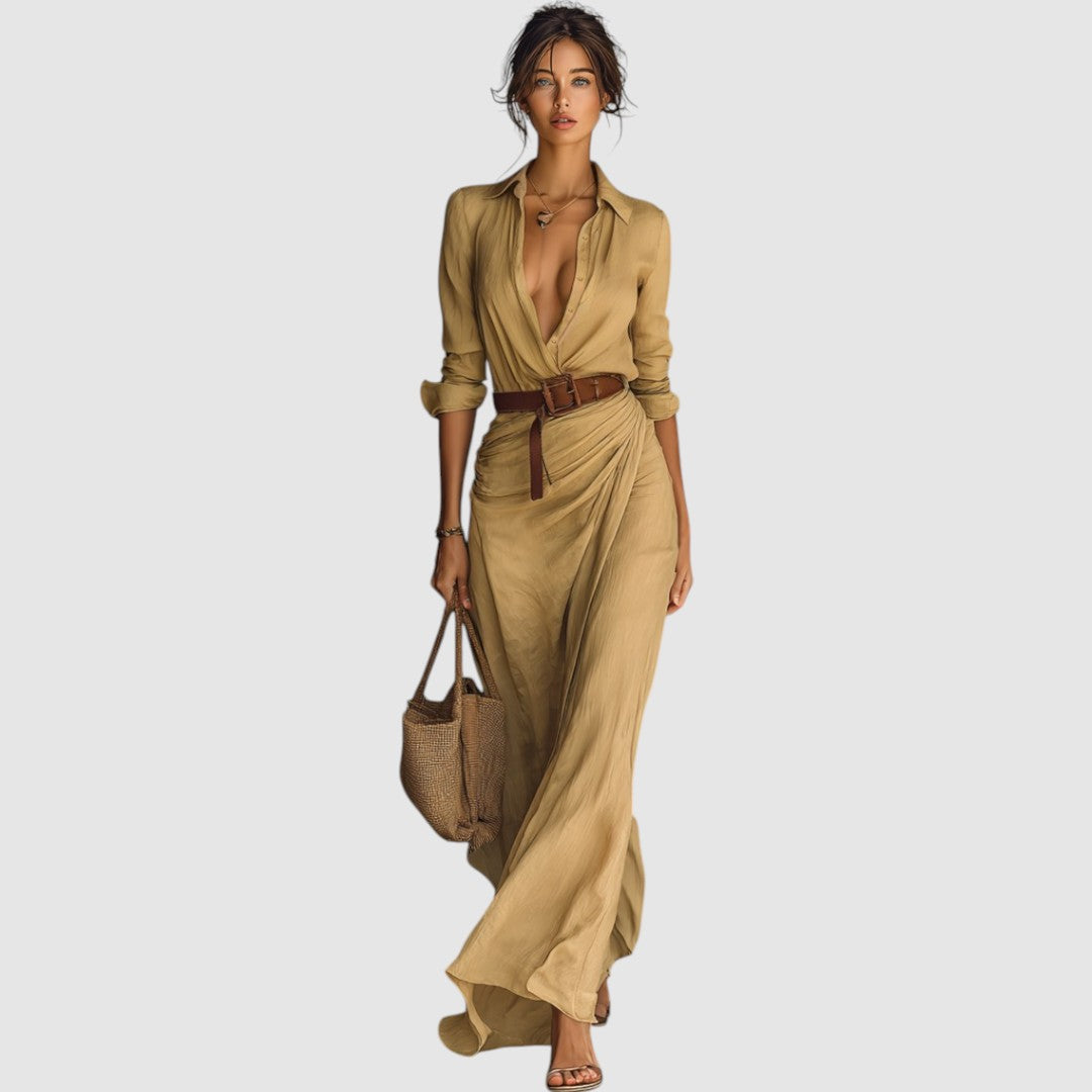 Josefína - Maxi zavinovací šaty