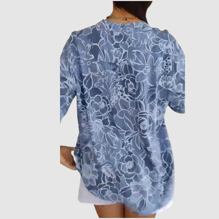 Jasmína - Halenka s květinovým potiskem