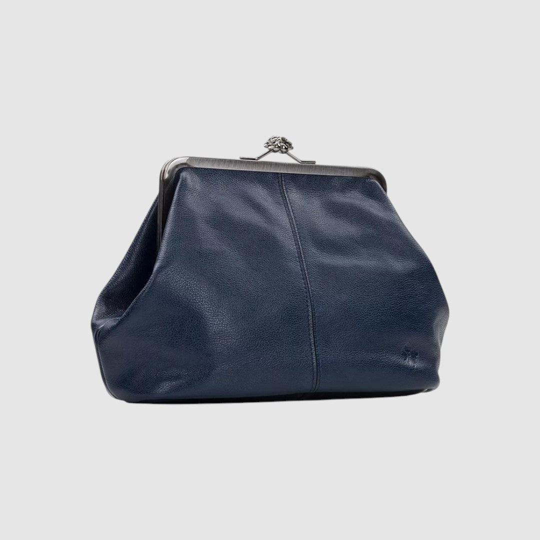 Leontýna - Kožená taška s retro zapínáním