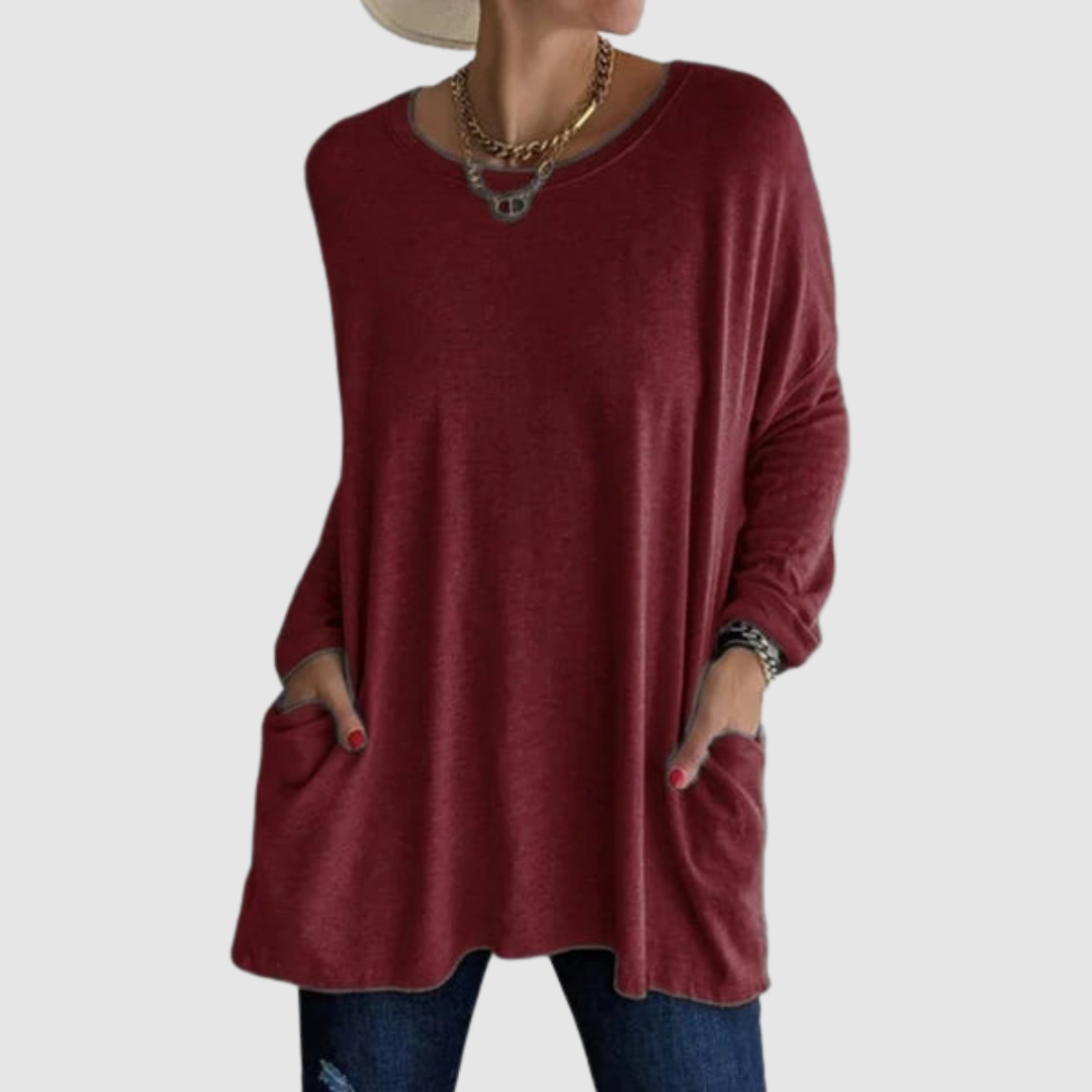 Anna - Pohodlný top s dlouhým rukávem