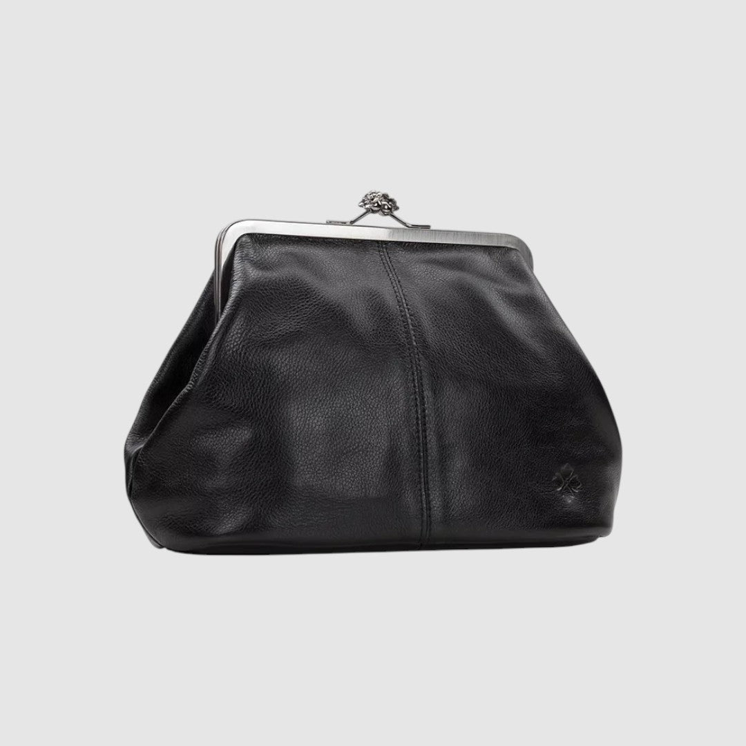 Leontýna - Kožená taška s retro zapínáním