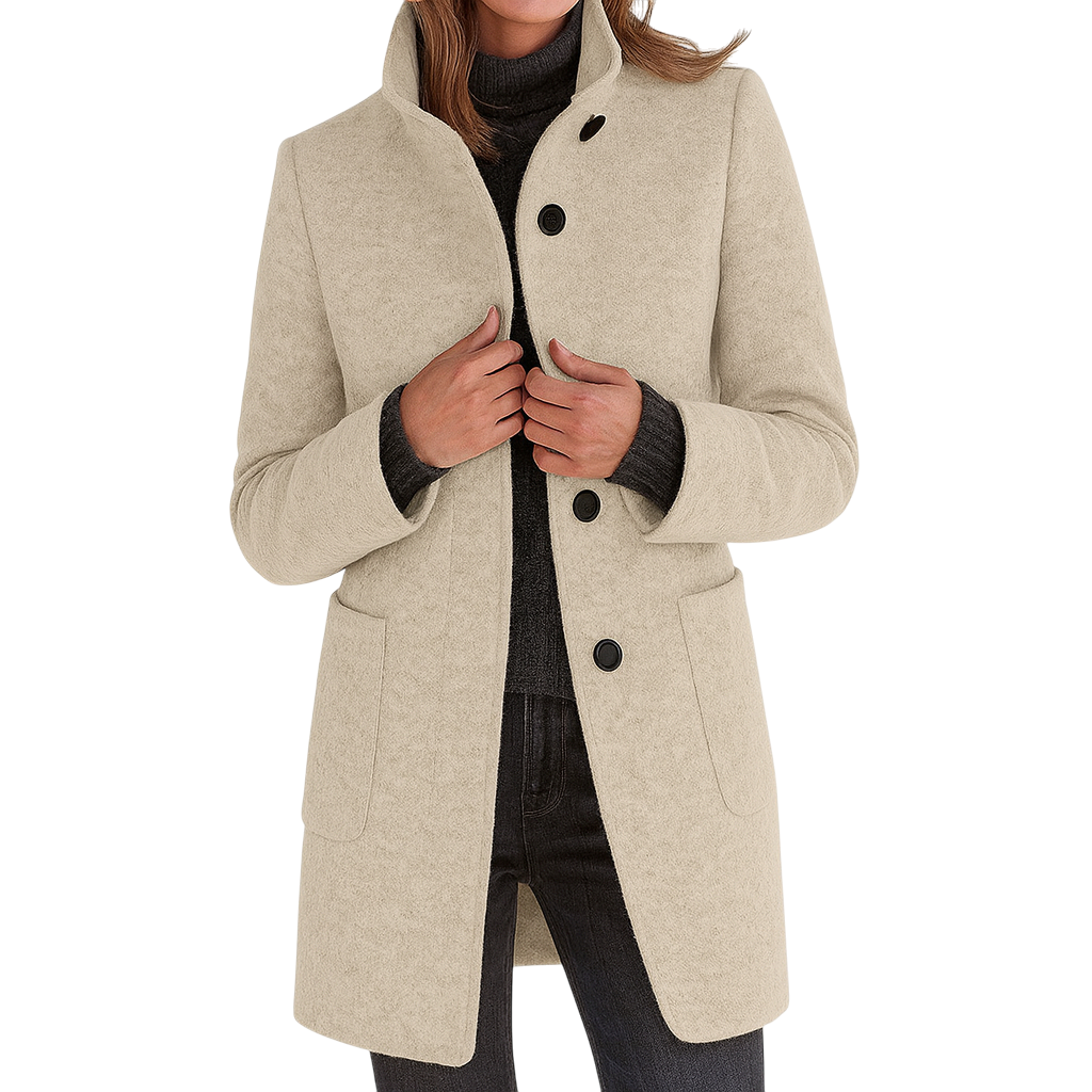 EZORA – Dámský kabát s vysokým límcem