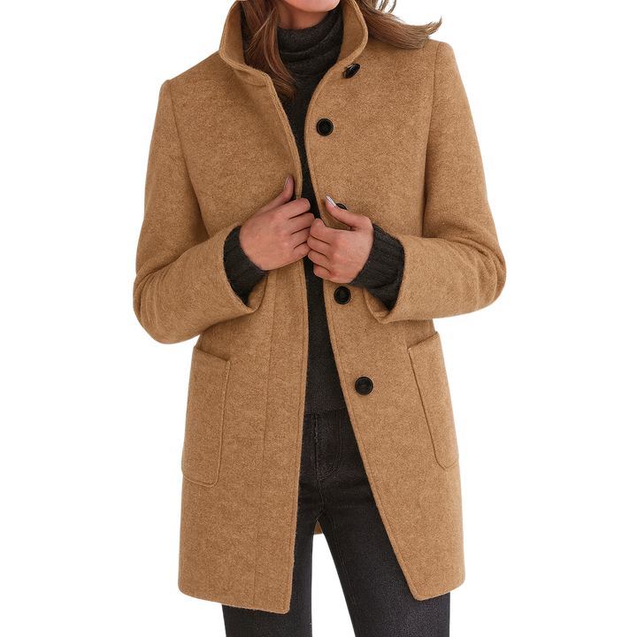 EZORA – Dámský kabát s vysokým límcem