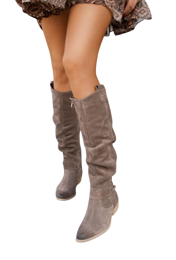EZORA – Teplé semišové kozačky pro ženy