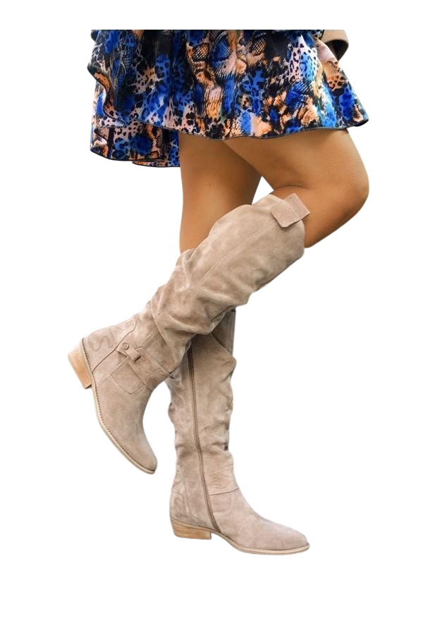 EZORA – Teplé semišové kozačky pro ženy