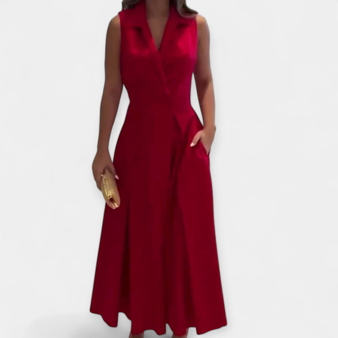 Midi šaty s límečkem