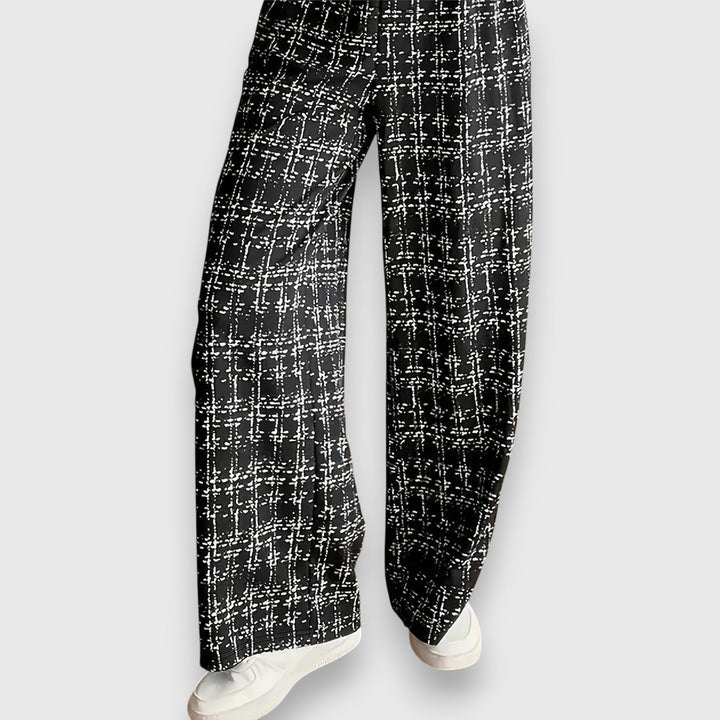 Jasmína - Sada dvou kusů s V-výstřihem a odpovídajícími kalhotami