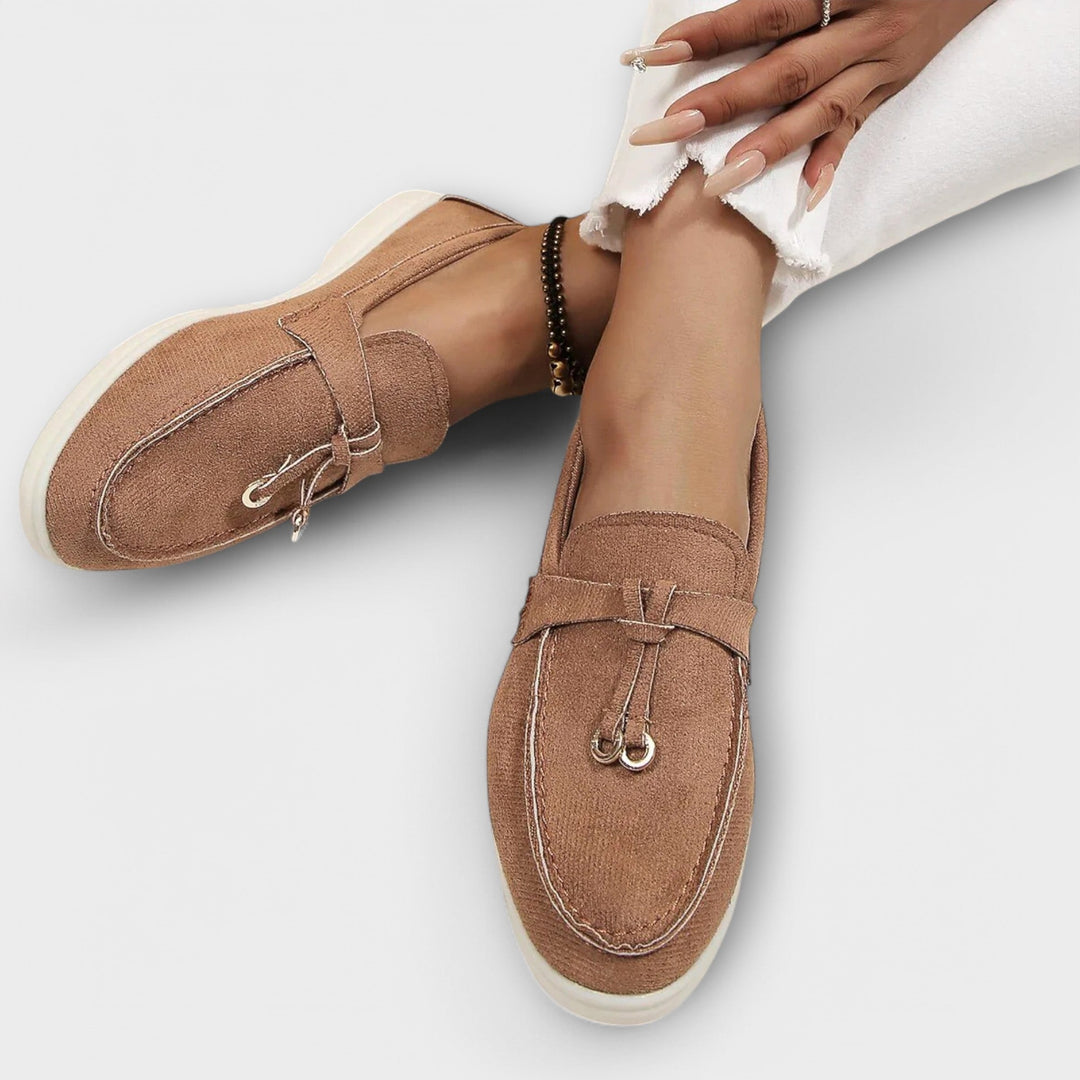 EZORA – Elegantní a pohodlné loafers v béžové barvě